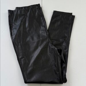 H&M Women's Black Faux Leather Pants